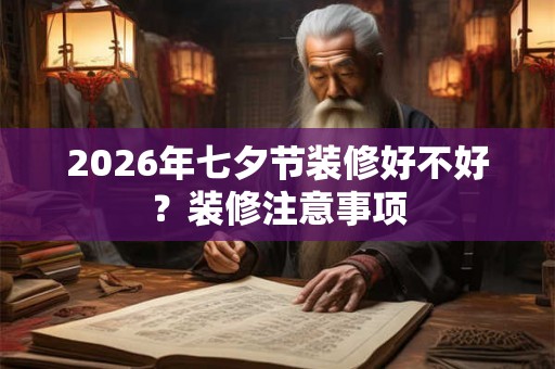2026年七夕节装修好不好？装修注意事项
