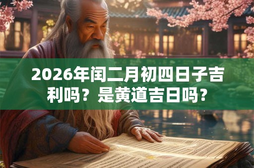 2026年闰二月初四日子吉利吗？是黄道吉日吗？
