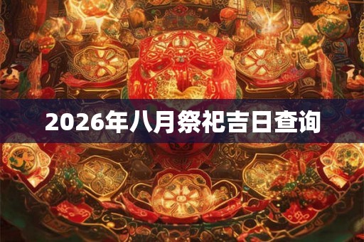 2026年八月祭祀吉日查询