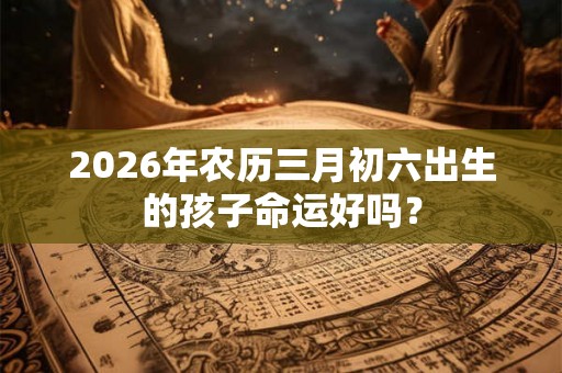 2026年农历三月初六出生的孩子命运好吗？
