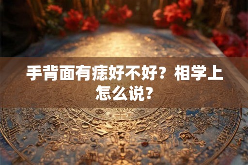 手背面有痣好不好？相学上怎么说？