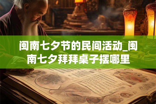 闽南七夕节的民间活动_闽南七夕拜拜桌子摆哪里