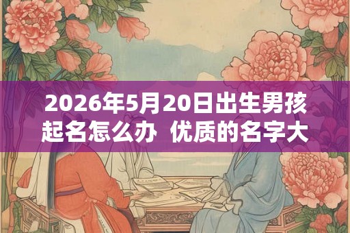 2026年5月20日出生男孩起名怎么办  优质的名字大全