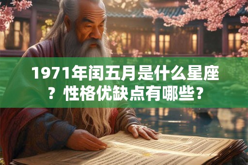 1971年闰五月是什么星座？性格优缺点有哪些？