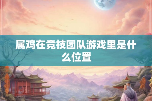 属鸡在竞技团队游戏里是什么位置