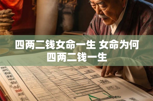 四两二钱女命一生 女命为何四两二钱一生