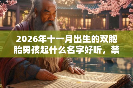 2026年十一月出生的双胞胎男孩起什么名字好听，禁用什么字