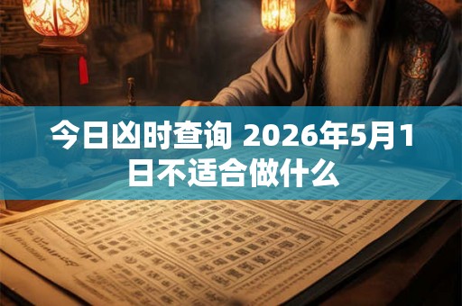 今日凶时查询 2026年5月1日不适合做什么