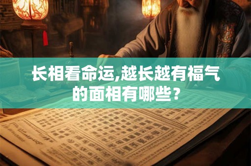 长相看命运,越长越有福气的面相有哪些? 长相看命运,越长越有福气的面相有哪些?