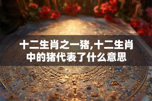 十二生肖之一猪,十二生肖中的猪代表了什么意思