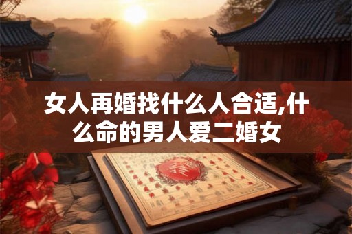 女人再婚找什么人合适,什么命的男人爱二婚女 女人再婚找什么人合适,什么命的男人爱二婚女