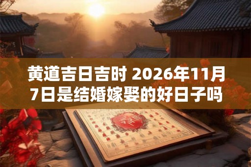 黄道吉日吉时 2026年11月7日是结婚嫁娶的好日子吗