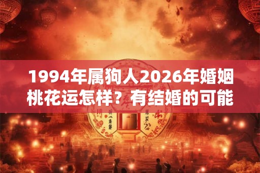 1994年属狗人2026年婚姻桃花运怎样？有结婚的可能吗？