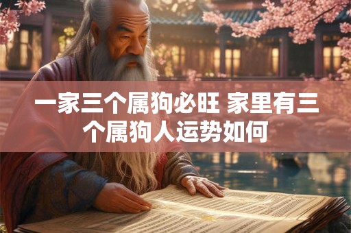 一家三个属狗必旺 家里有三个属狗人运势如何