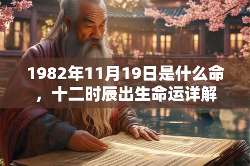 1982年11月19日是什么命，十二时辰出生命运详解