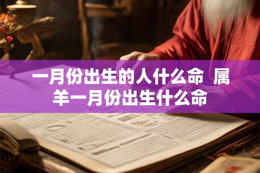 一月份出生的人什么命 属羊一月份出生什么命 一月份出生的人什么命 属羊一月份出生什么命