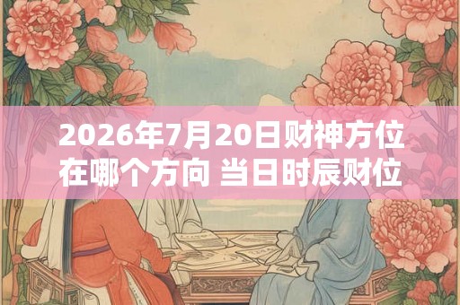 2026年7月20日财神方位在哪个方向 当日时辰财位变化表