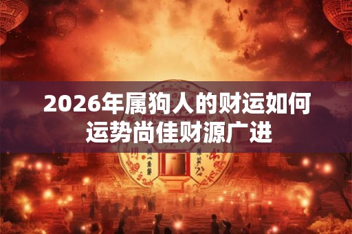 2026年属狗人的财运如何 运势尚佳财源广进 2026年属狗人的财运如何 运势尚佳财源广进
