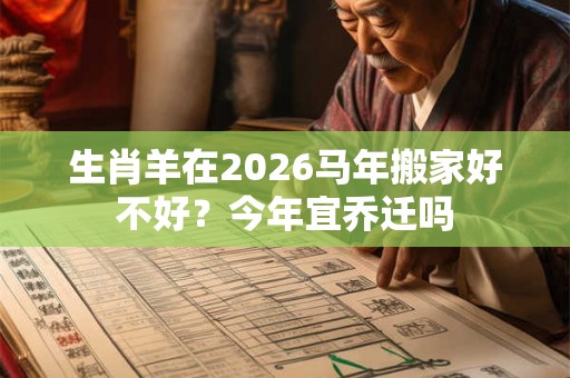 生肖羊在2026马年搬家好不好？今年宜乔迁吗