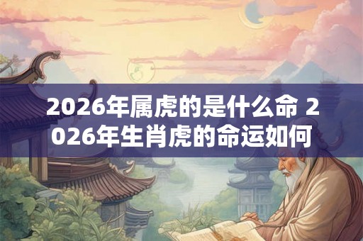 2026年属虎的是什么命 2026年生肖虎的命运如何