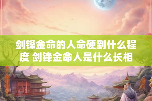 剑锋金命的人命硬到什么程度 剑锋金命人是什么长相
