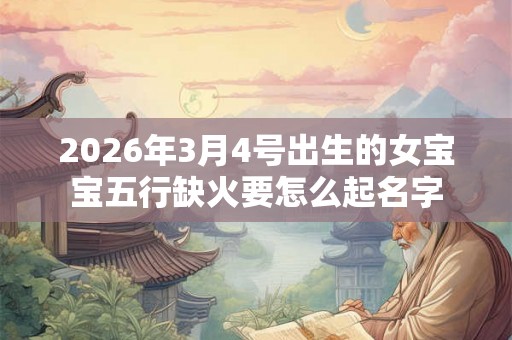2026年3月4号出生的女宝宝五行缺火要怎么起名字