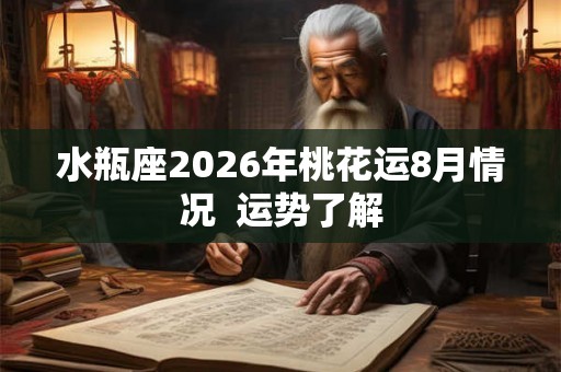 水瓶座2026年桃花运8月情况  运势了解