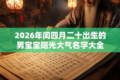 2026年闰四月二十出生的男宝宝阳光大气名字大全 2026年闰四月二十出生的男宝宝阳光大气名字大全