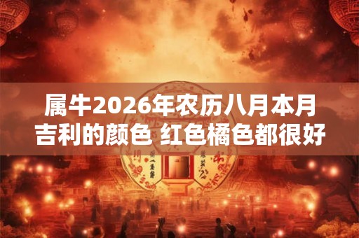 属牛2026年农历八月本月吉利的颜色 红色橘色都很好