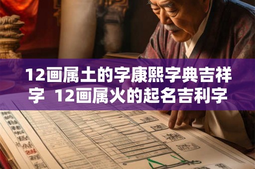 12画属土的字康熙字典吉祥字  12画属火的起名吉利字