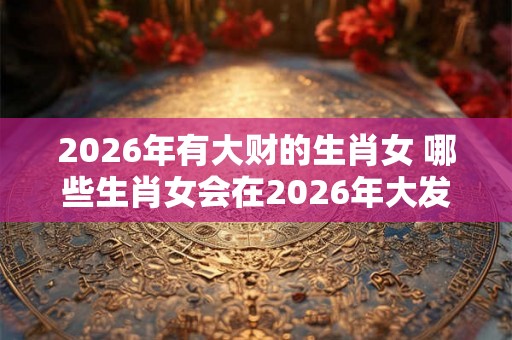 2026年有大财的生肖女 哪些生肖女会在2026年大发财