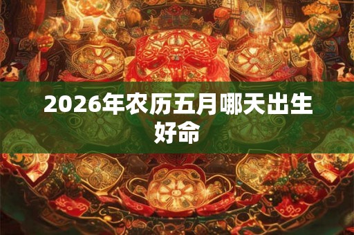 2026年农历五月哪天出生好命