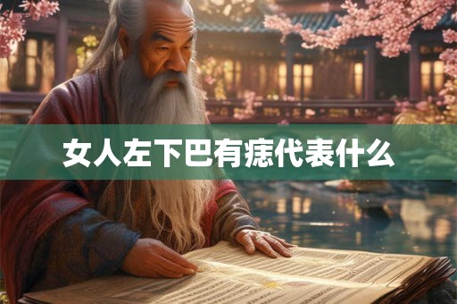女人左下巴有痣代表什么