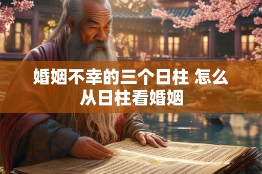 婚姻不幸的三个日柱 怎么从日柱看婚姻