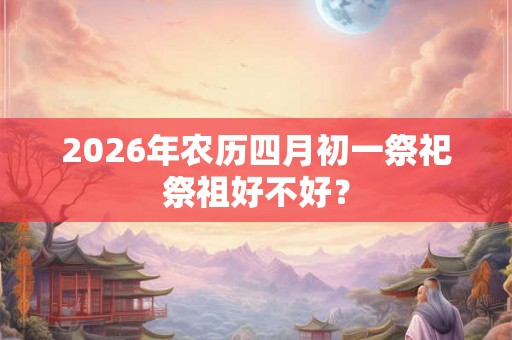 2026年农历四月初一祭祀祭祖好不好？