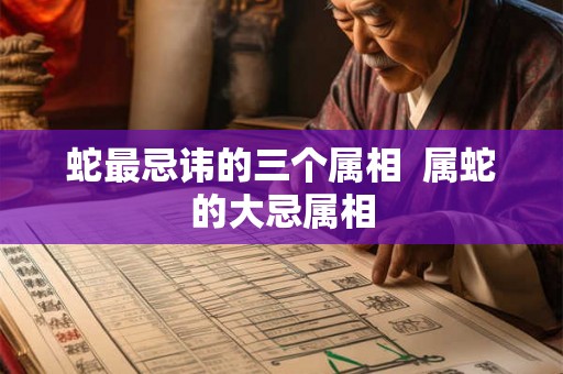 蛇最忌讳的三个属相  属蛇的大忌属相