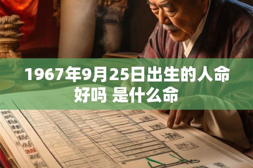 1967年9月25日出生的人命好吗 是什么命