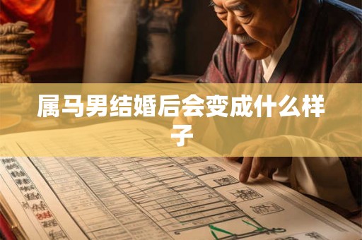 属马男结婚后会变成什么样子