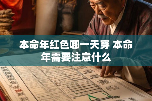 本命年红色哪一天穿 本命年需要注意什么