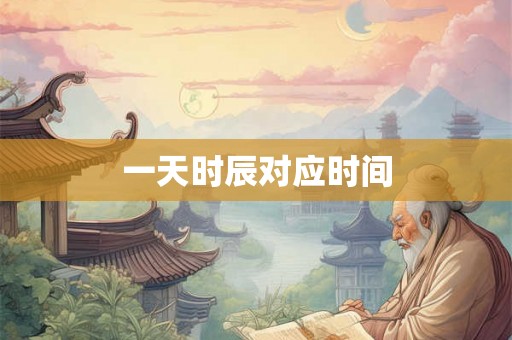 一天时辰对应时间
