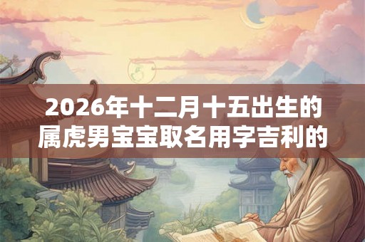 2026年十二月十五出生的属虎男宝宝取名用字吉利的