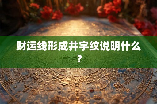 财运线形成井字纹说明什么？