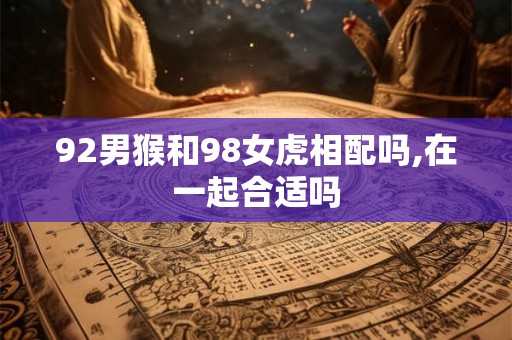 92男猴和98女虎相配吗,在一起合适吗