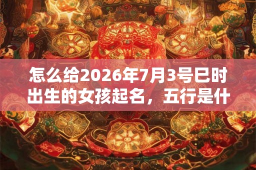 怎么给2026年7月3号巳时出生的女孩起名，五行是什么？