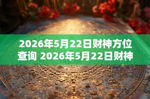 2026年5月22日财神方位查询 2026年5月22日财神方位在哪