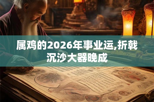 属鸡的2026年事业运,折戟沉沙大器晚成 属鸡的2026年事业运,折戟沉沙大器晚成