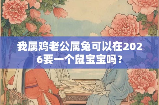 我属鸡老公属兔可以在2026要一个鼠宝宝吗？