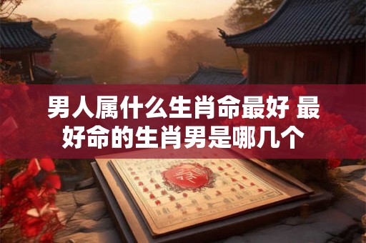 男人属什么生肖命最好 最好命的生肖男是哪几个