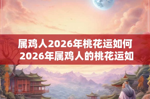 属鸡人2026年桃花运如何 2026年属鸡人的桃花运如何