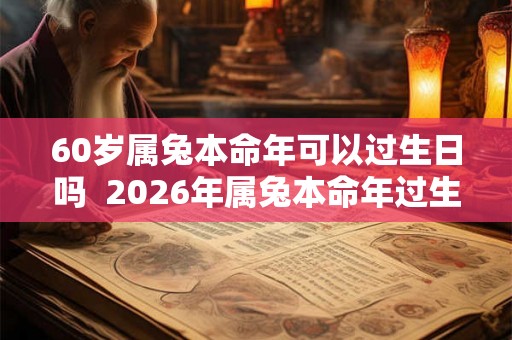 60岁属兔本命年可以过生日吗  2026年属兔本命年过生日好吗